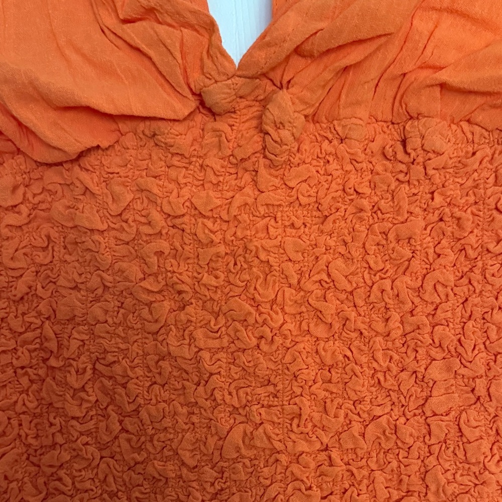 Free People Vibrant Orange Mini Dress Never Worn - Picture 3 of 4